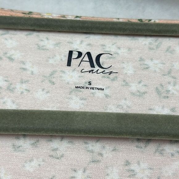 Pacsun Womens Floral Print Peplum Pink Crop Top Tie Front Sz S Short Sleeves - Picture 3 of 6